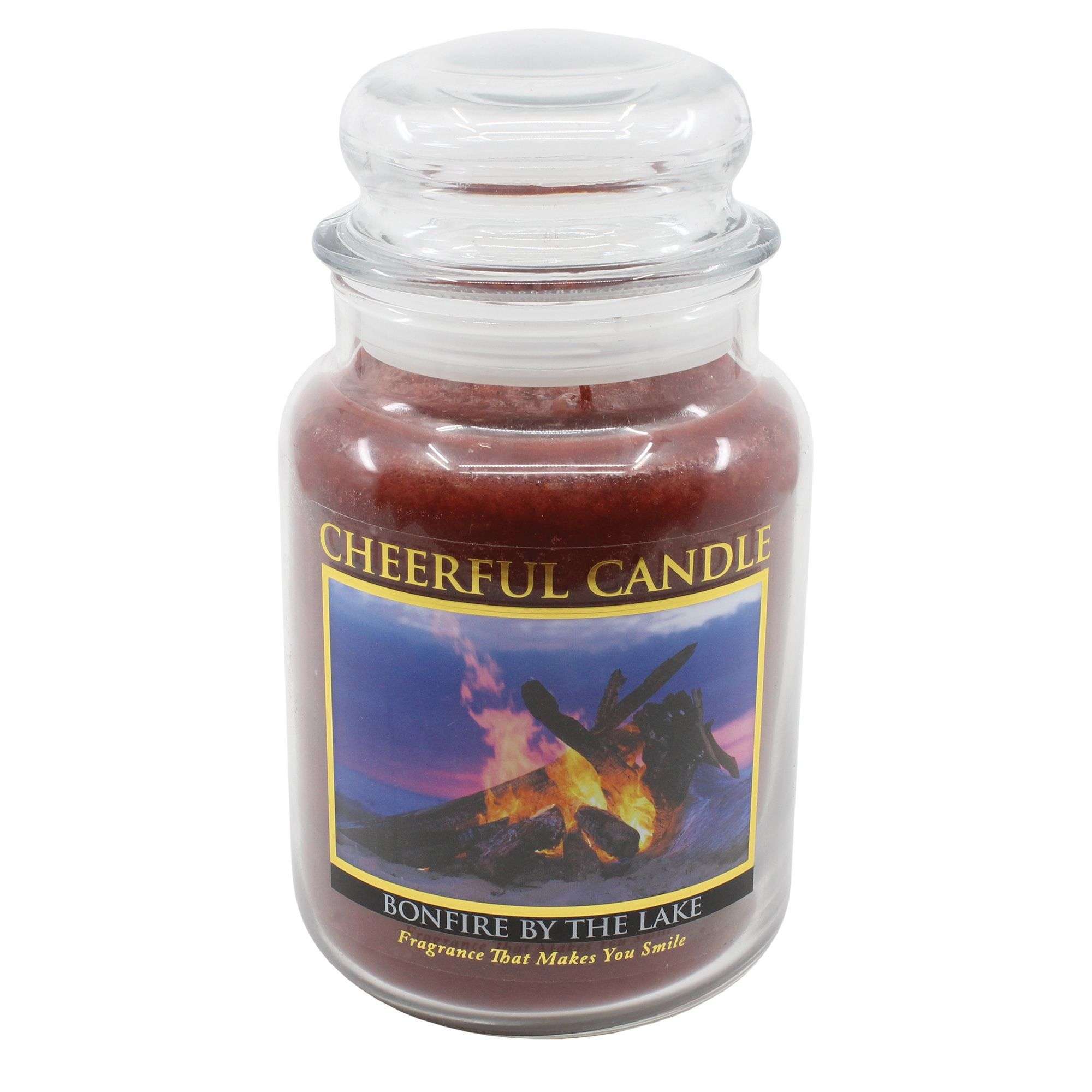 CHEERFUL CANDLE – BONFIRE BY THE LAKE SCENTED CANDLE 3 DIMENSIONS MADE IN USA